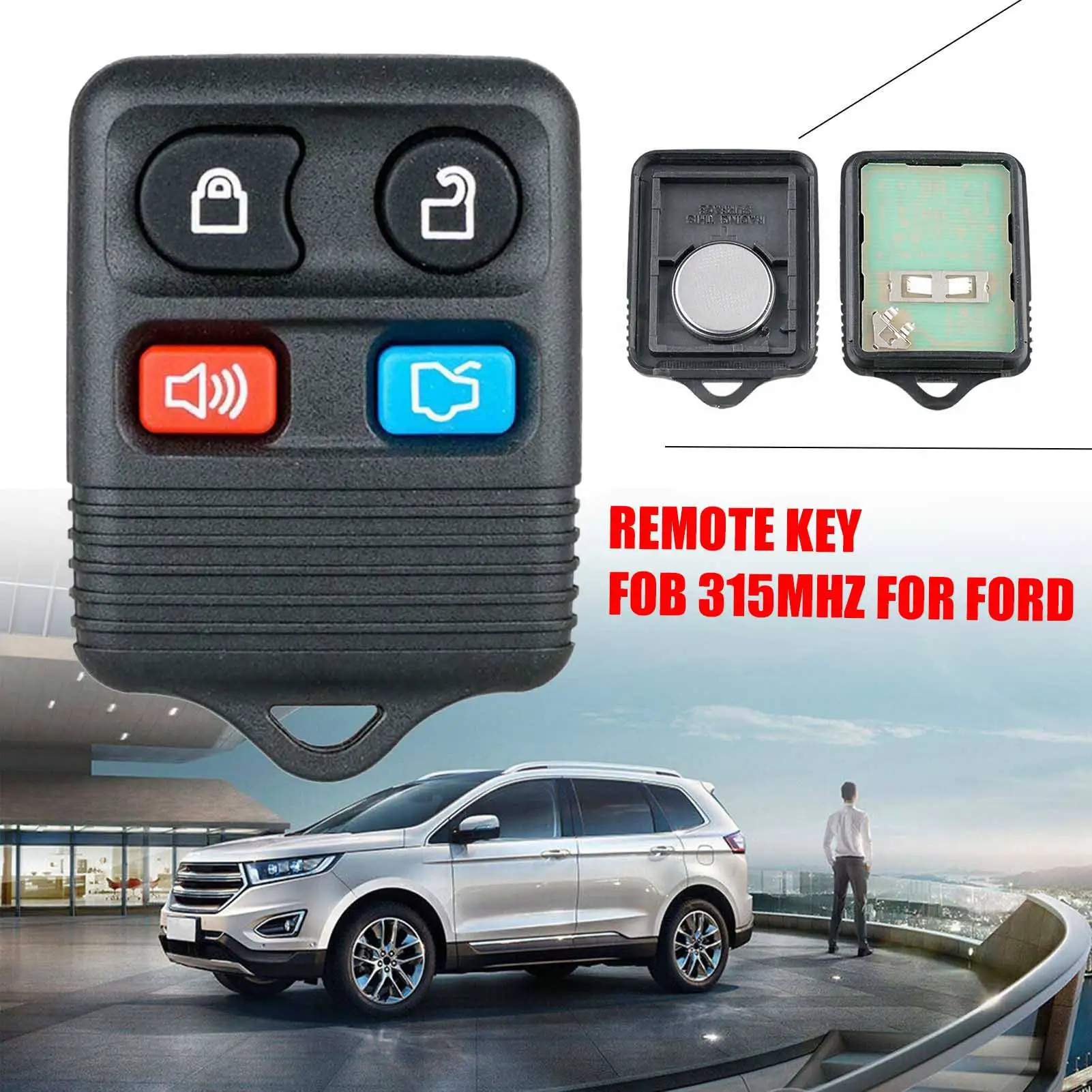 

For Ford Crown Victoria Escape 3 4-Button Keyless Entry Remote Key Fob 315MHz