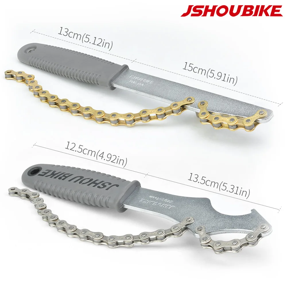 JSHOU bicycle belt flywheel sprocket lock ring removal wrench with chain whip cycling repair tool kit professional accessories | Спорт и