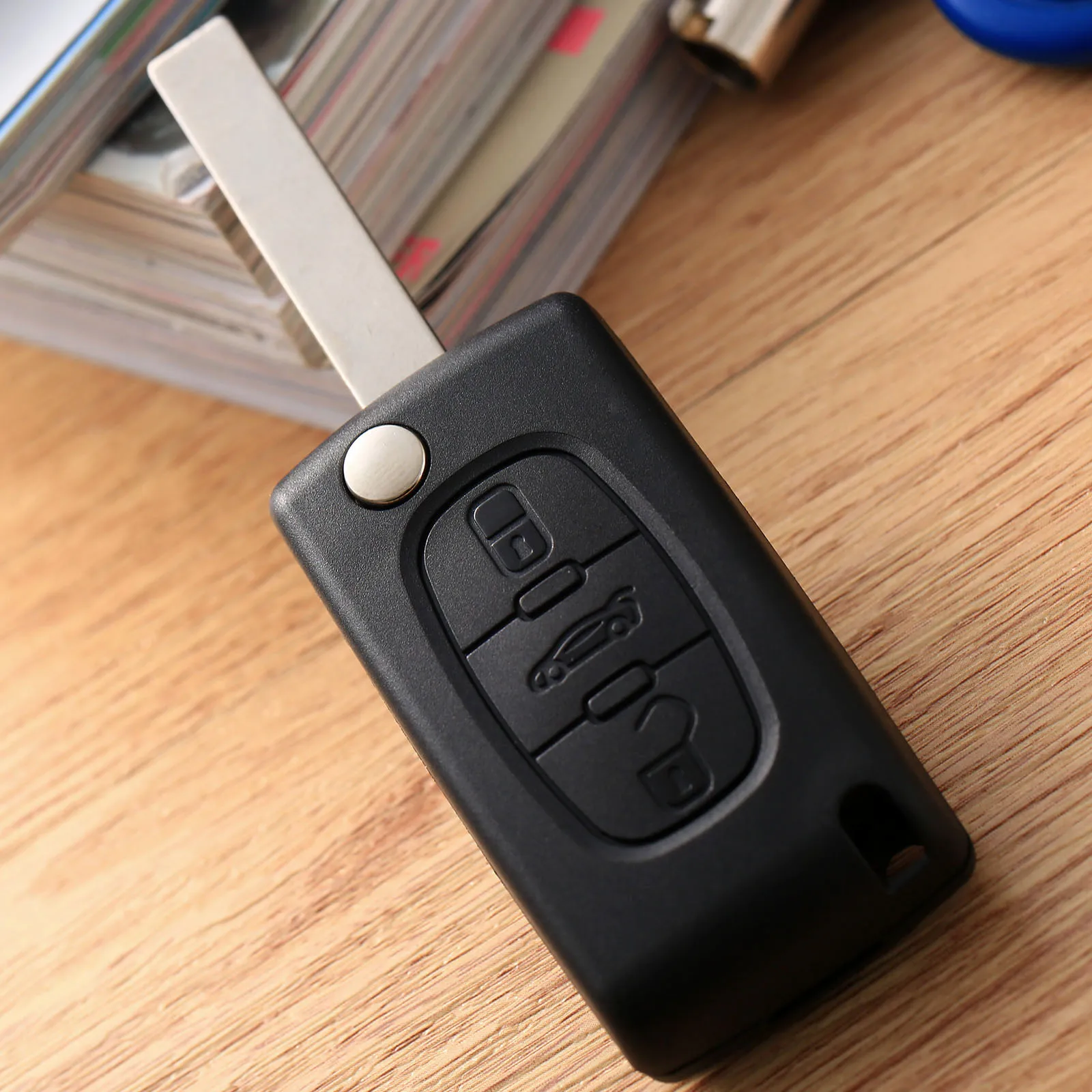 Чехол книжка для дистанционного ключа Citroen C2/C3/C4/C5/C6/XSARA PICASSO 3 кнопки|Заготовки