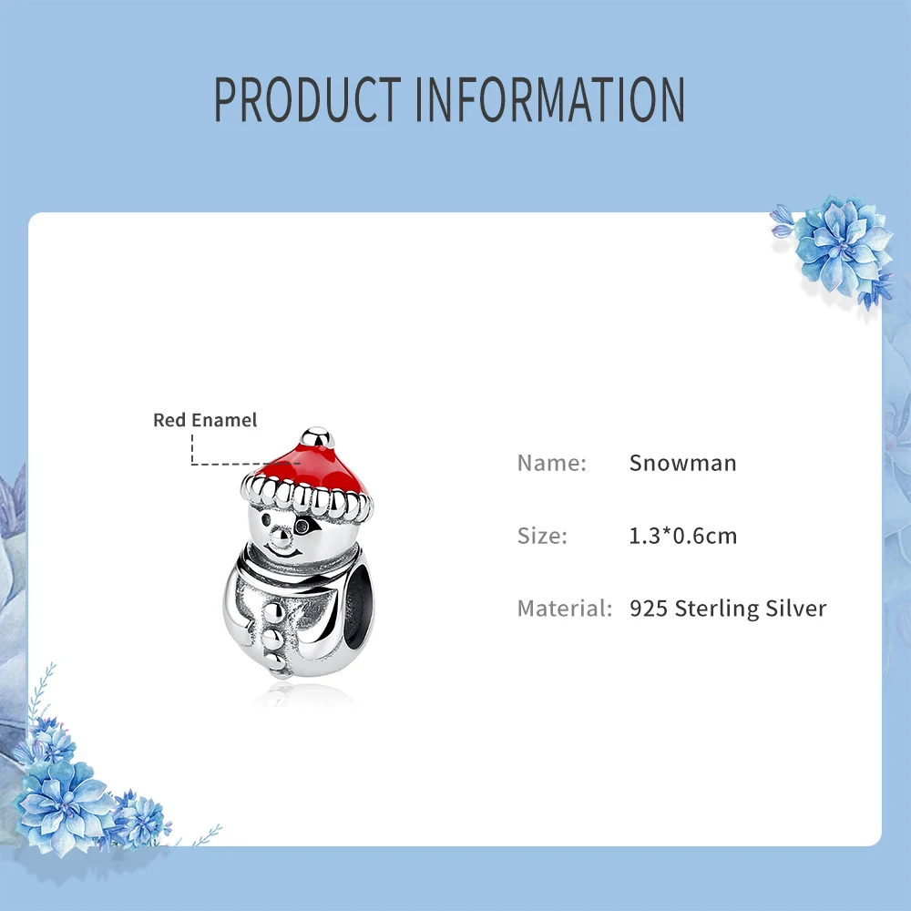 

Original 100% 925 Sterling Silver Bead Charm Christmas Tree Santa Reindeer Charms Fit Pandora Bracelets Necklaces Women Jewelry
