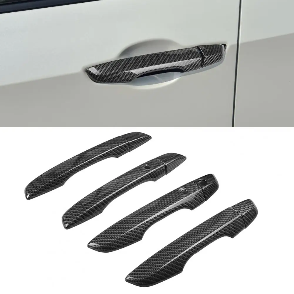 

80%HOT 8Pcs/Set Carbon Fiber Car Door Handle Cover Trim for Honda Civic 2016-2021