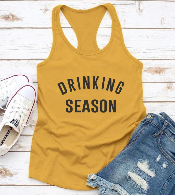 Женская майка с принтом в стиле пьяного сезона летняя стильная пляжная