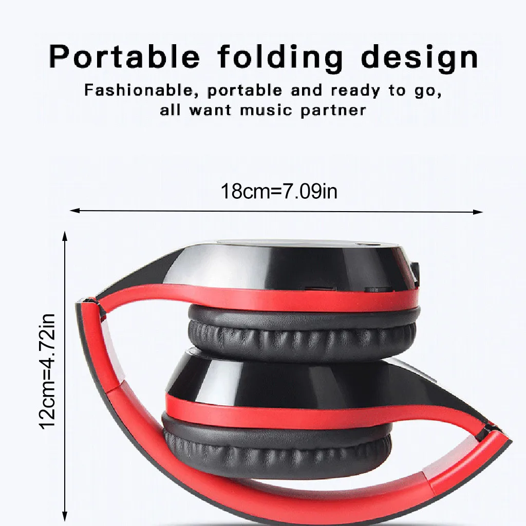 

New Earphones 9D Surround Sound Effect Outdoor Bluetooth 5.0 Headphones Wireless Supra-aural Earmuff Headset Stereo Headset