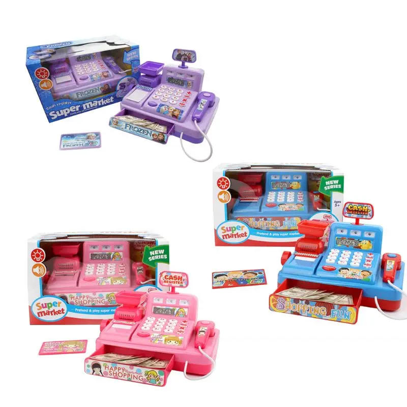 Электрический кассовый аппарат игрушка для детей имитация игры автомат продажи