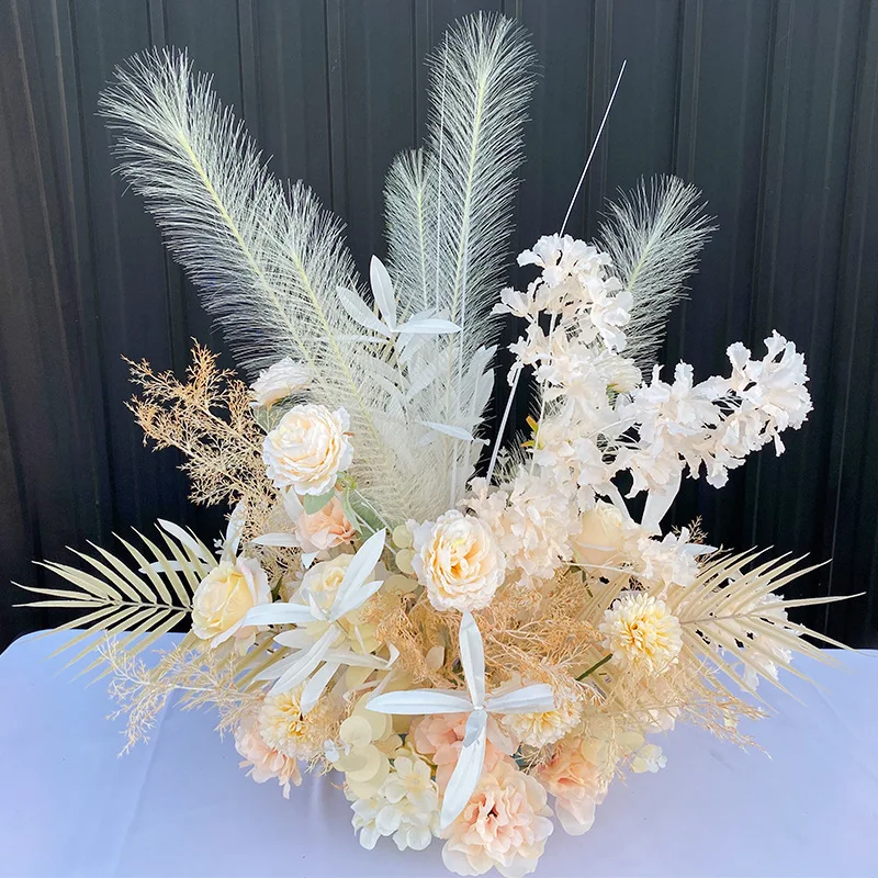 50 см новый свадебный дорожный цветок шар стол искусственный розовый белый шелк