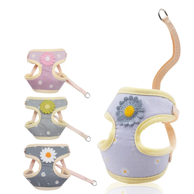 

Ошейник для щенка, регулируемый сетчатый жилет без натягивания, ошейник для котенка, для маленькой семьи