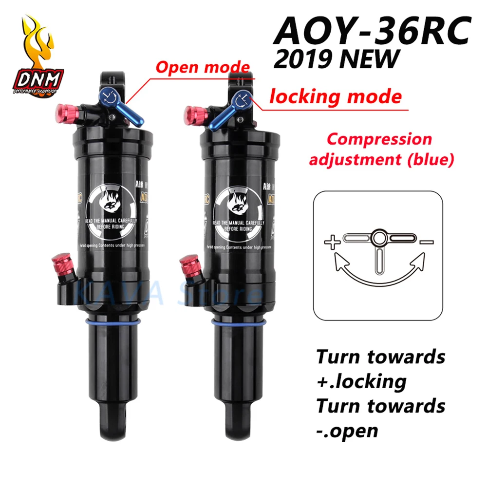DNM MTB задний амортизатор AOY 36RC 165/190/200 мм отскок/замок давление воздуха горный