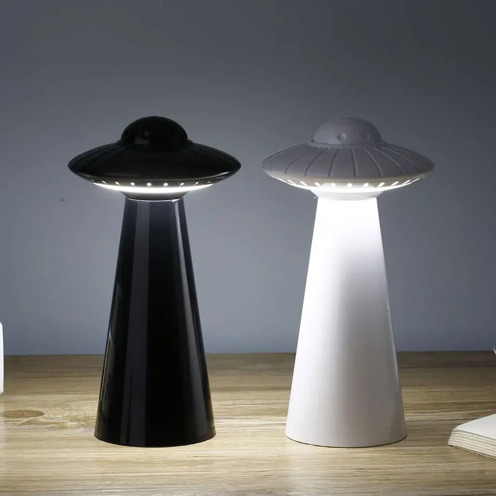 

Eye Protection Decoration UFO Design USB Rechargeable Gift Home Solid Reading ABS LED Light Stepless Dimming Portable Table Lamp