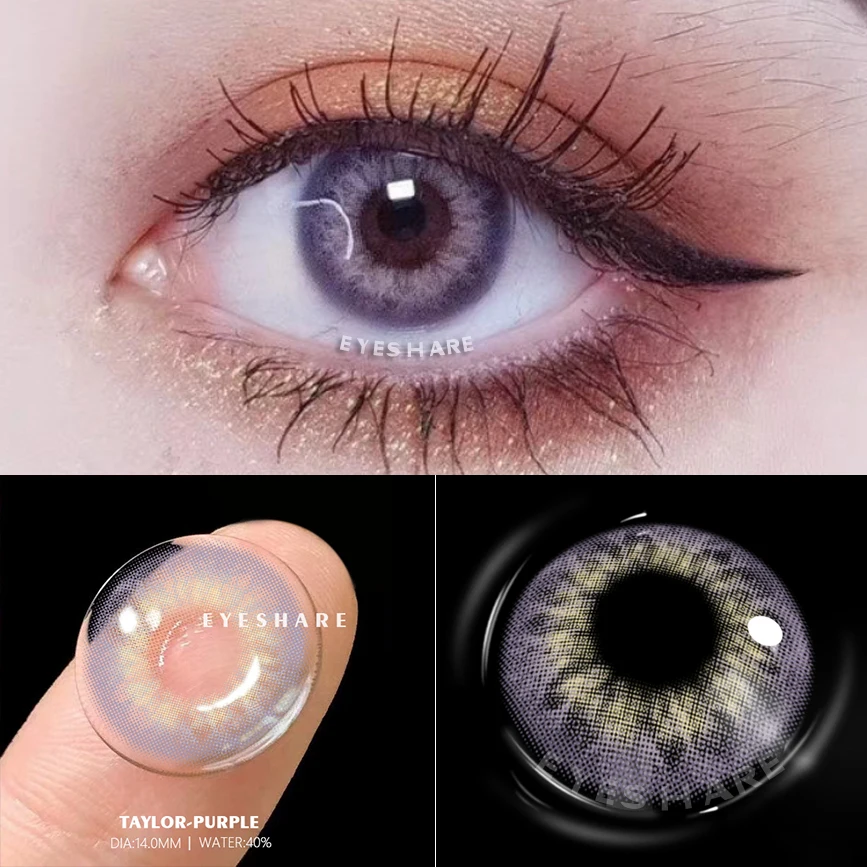 eyeshare colored lenses 1pair natural eye color lens taylor contact lenses for eyes contacts yearly color contact lenses blue free global shipping