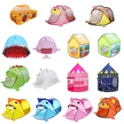 Палатка складная детская с рисунком принца и принцессы, портативная пляжная Игровая палатка с рисунком льва для детей, игрушечная
