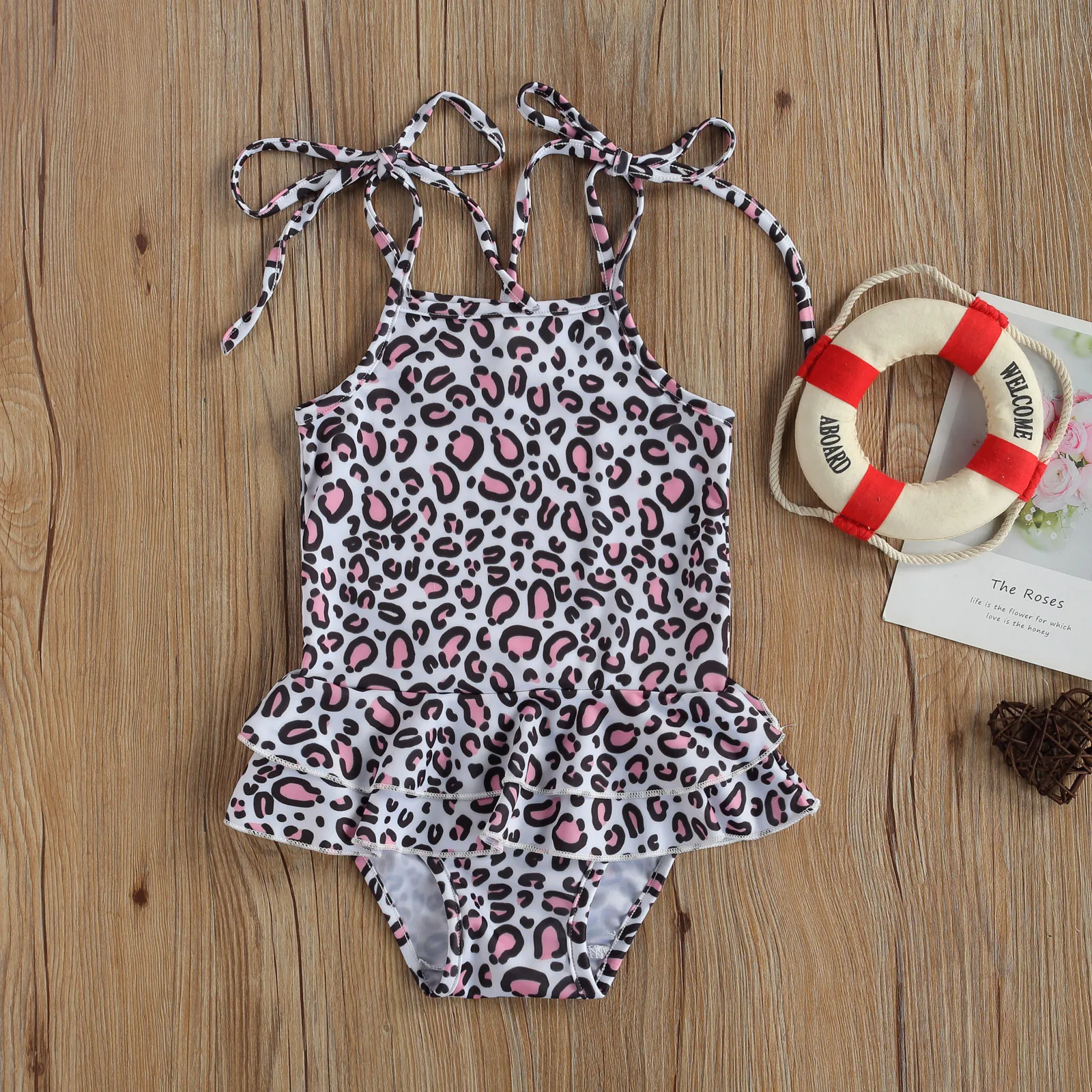 5 видов стилей для маленьких девочек Цельный купальник летние детские футболки с