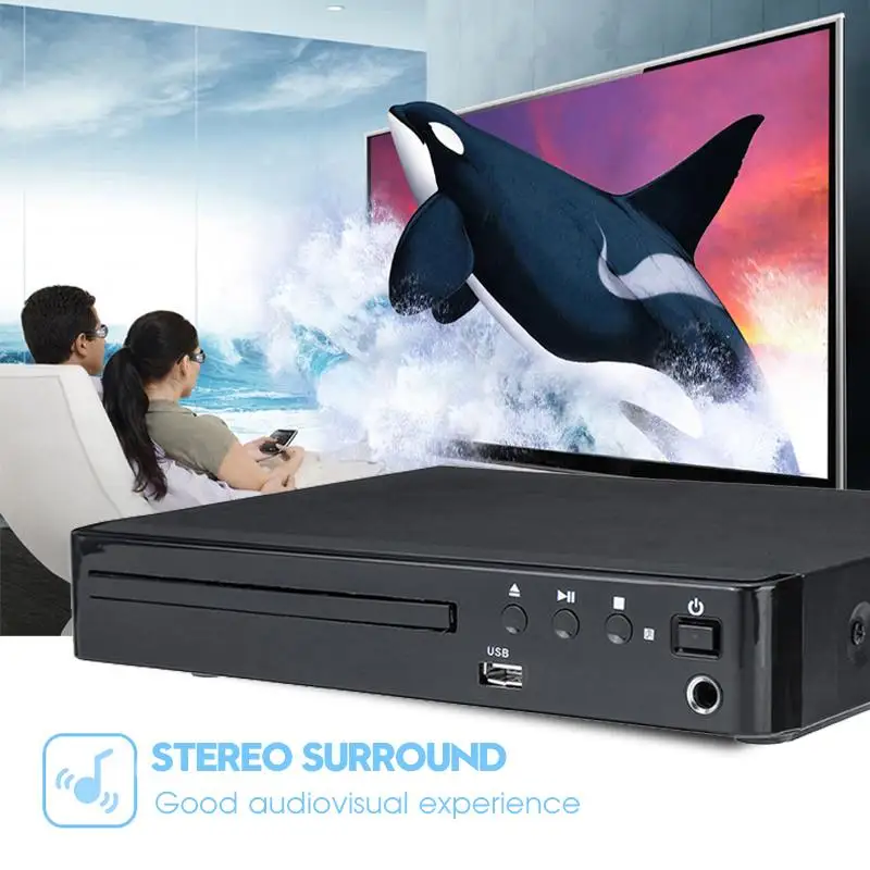 1080P Full HD многорегионный HDMI DVD-плеер Система домашнего кинотеатра стерео видео VCD