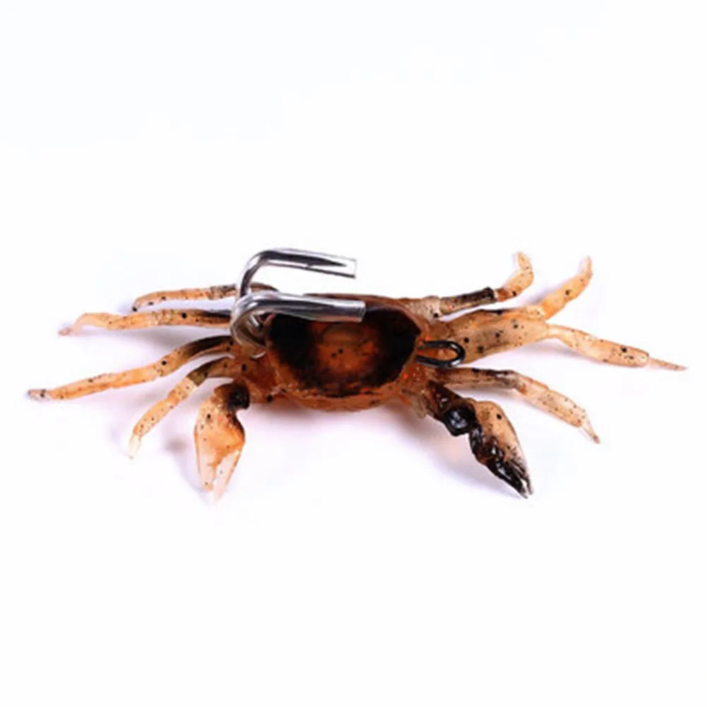 

8/10cm Fishing Lures Artificial 3D Simulation Crab Lure With Double Sharp Hooks Simulation Silicone Soft Bait Fishing Tackle