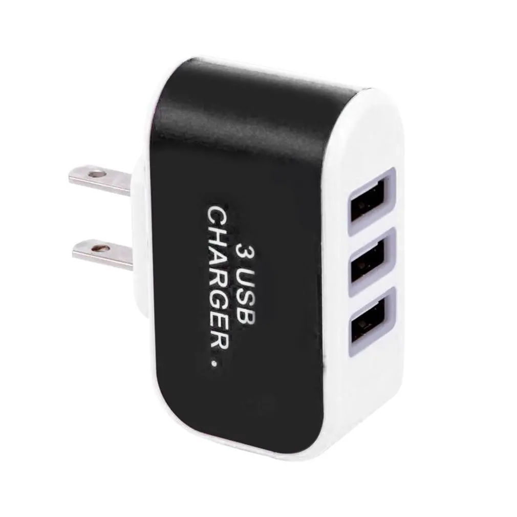 

3USB Charger Travel Wall Charger Adapter Smart Mobile Phone Power Supply Charger for Tablets Universal Candy Color USB Output