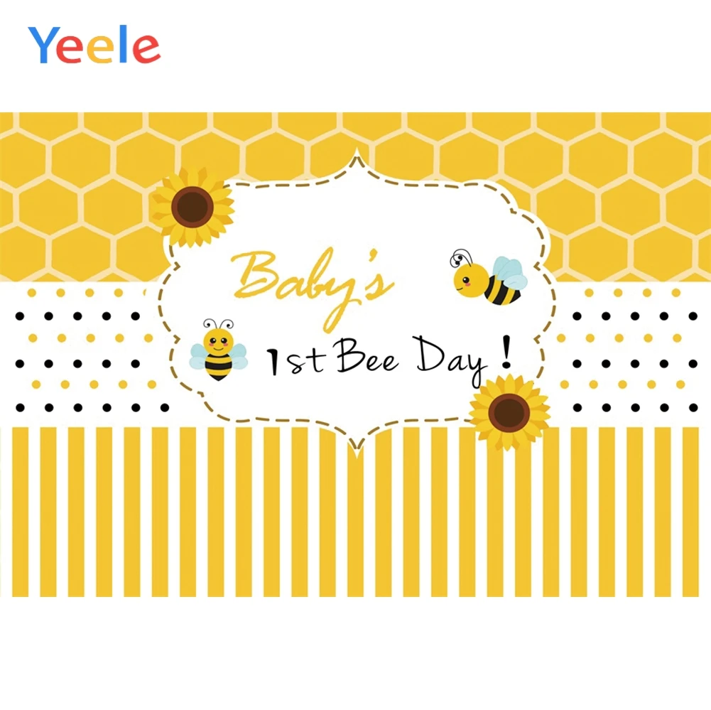 

Yeele Bee Customized Portrait Baby 1st Birthday Party Decoration Photographic Backgrounds Photography Backdrops For Photo Studio