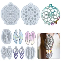 dream catcher feathers earrings epoxy resin mold diy crafts casting tools