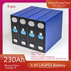 3,2 V 230Ah LiFePo4 батарея 48V 24V 12V автомобильный аккумулятор с шинами
