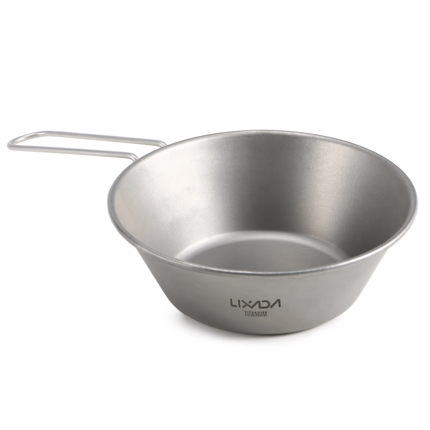 Титановая чаша Lixada из нержавеющей стали со складной ручкой уличная чашка для