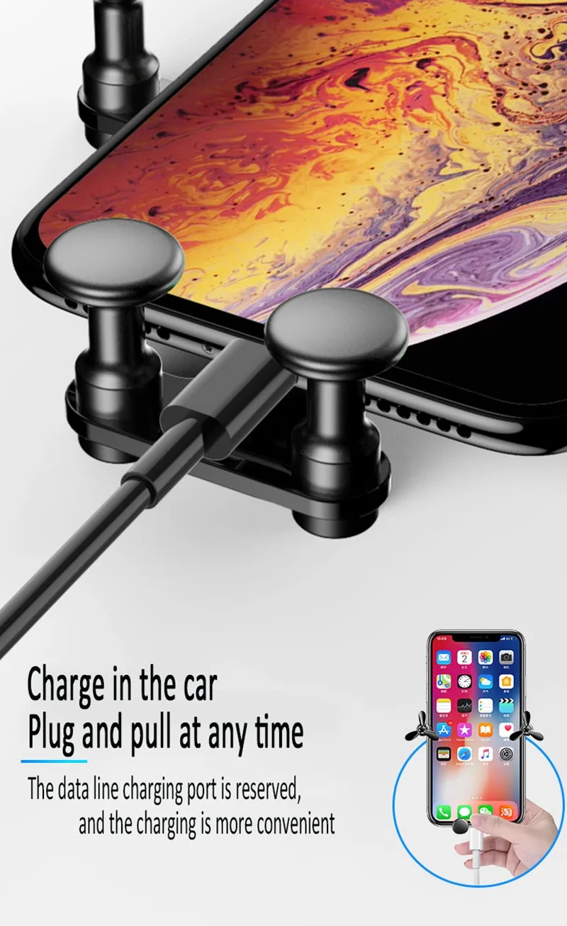 Автомобильный держатель для телефона Tongdaytech для Iphone X XS 11 Pro Max, автомобильный держатель для мобильного телефона на вентиляционное отверстие, подставка для смартфона
