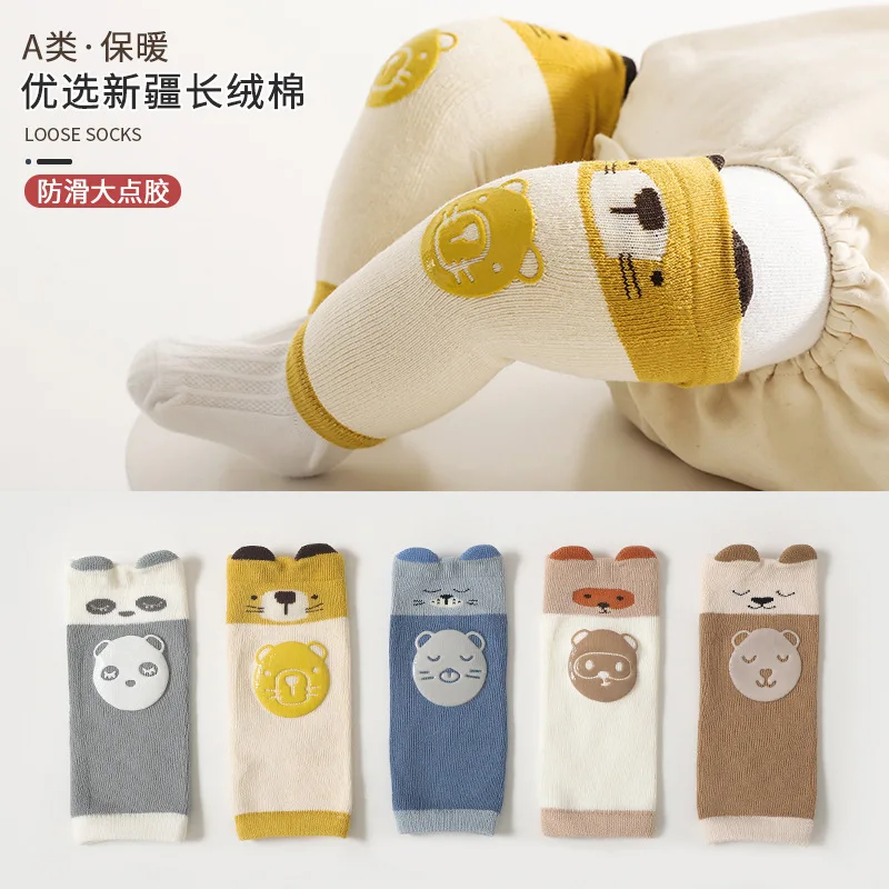 

Autumn and Winter 2021 New Baby Sheath Cotton Infant Crawling Knee Pad Cartoon Non Slip Child Knee Pad
