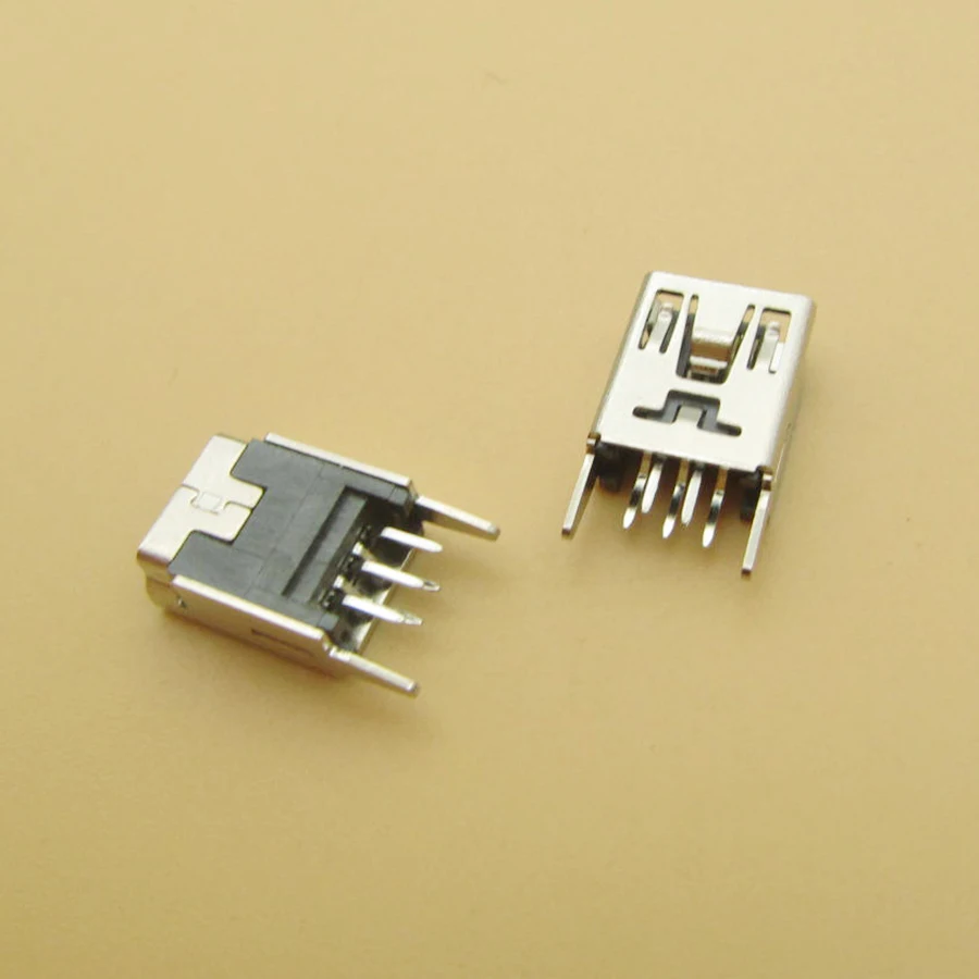 50 шт. мини USB Type B гнездовой 5-контактный DIP вертикальное гнездо разъема ПП 180