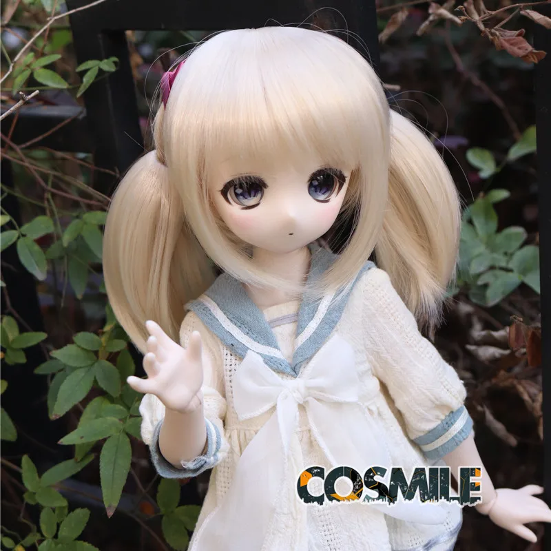 

Кукла ЕЭС парик Genshin Klee Косплей Короткие пучки SD MDD 1/3 BJD кукла волосы только парик Sa MW