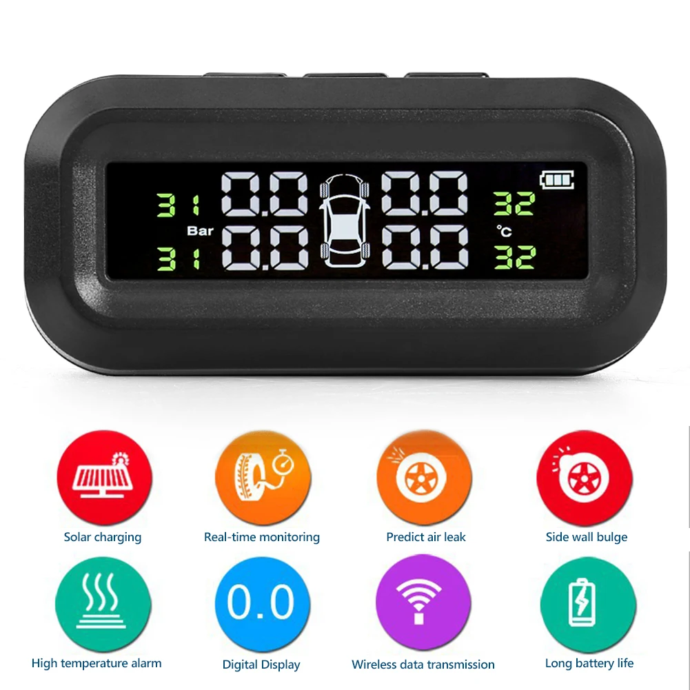 

Car Tire Pressure Monitoring Tyre AN-02 TPMS Temperature Alarm Warning System for Outdoor Parts Personal Car Accessories