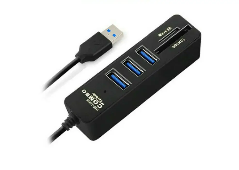 

Usb-хаб Multi 3 порта + 2 ридер Carte Combo Micro SD / TF Haute Vitesse