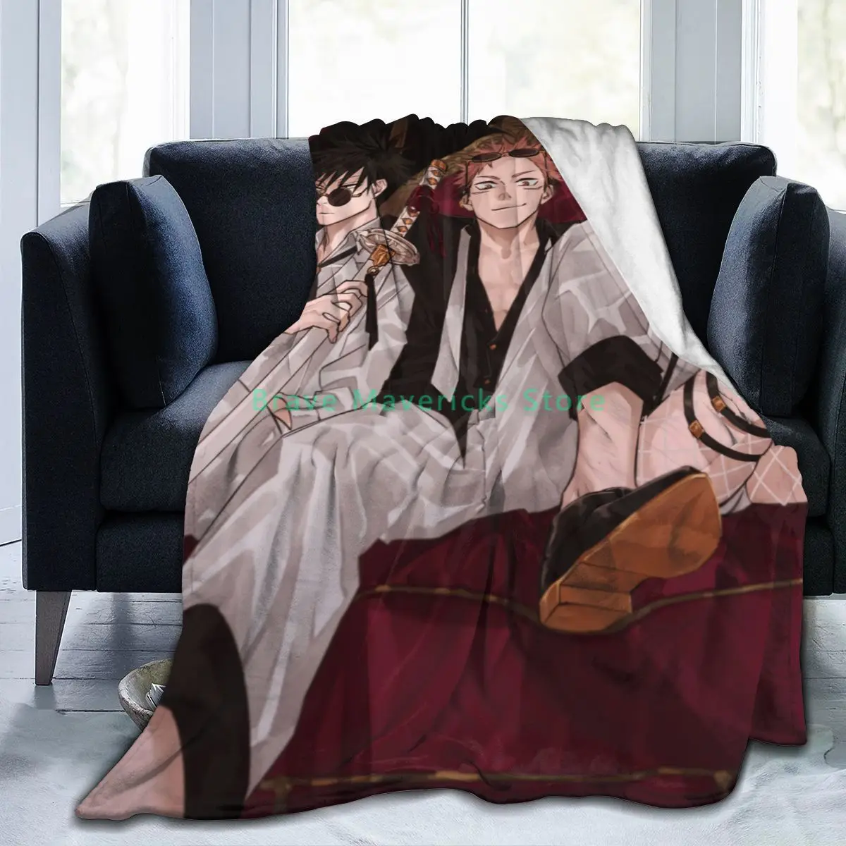 

Одеяло с 3D рисунком из аниме, одеяло с рисунком юютсу касин, покрывало, одеяло, постельное белье в стиле ретро, квадратное шерстяное мягкое о...