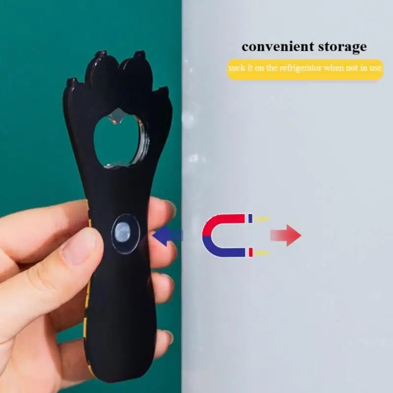 

Cute Cat's Claw Shape Bottle Opener Cartoon Magnetic Refrigerator Magnet Silicone Corkscrew Kitchen Opening Tool Kitchen Tools