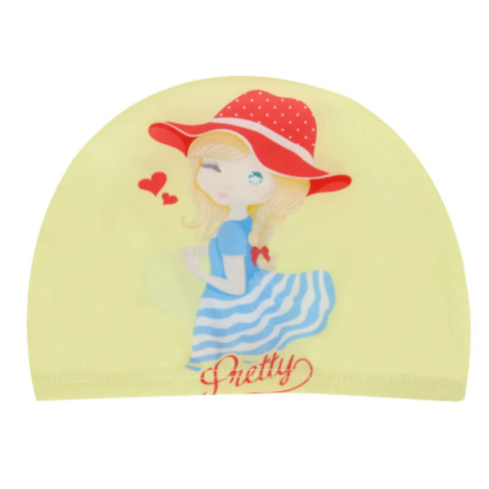 Kids Cartoon Cute Print Swimming Caps Baby Boys&ampGirls High Elastic Beach Pool Swim Hats Bathing for Children | Плавание