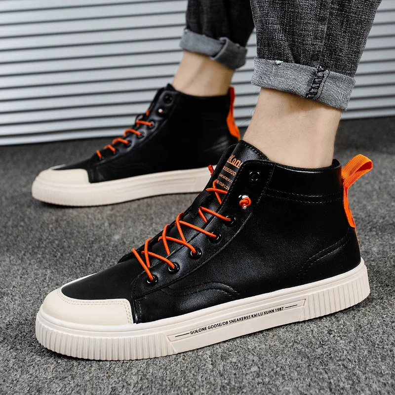 

High Top Sneakers Men Casual Shoes Lace Up Trainers Male Sneakers Breathable Tenis shoe Casual Sneakers Travel Zapatillas Hombre