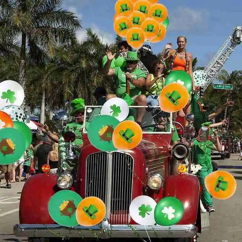 

10pcs /Set Patrick Day Decorative Clover Balloons For Home Decorations Latex Saint Party Patrick A1X8