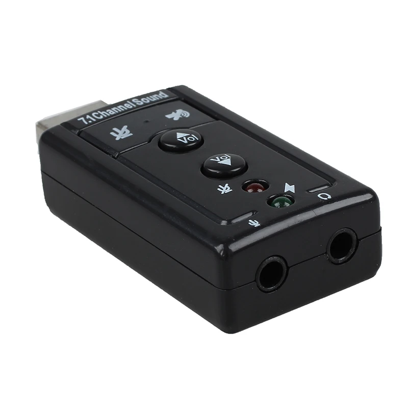 

Black Sound Card 7.1 External USB 2.0 Audio Adapter Drivers CD