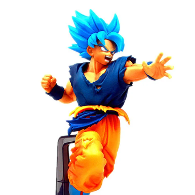 

Bandai Anime Action Figures Toys About 21cm Combat Action Gift Japanese Blue Hair Anime Figure PVC Ornament Model Toys For Boys