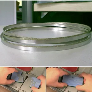 Бесшовное полотно для циркулярной ленточной пилы из нержавеющей стали, биметаллическое полотно для пилы 37-59 дюймов для резки графитового стекла и камня