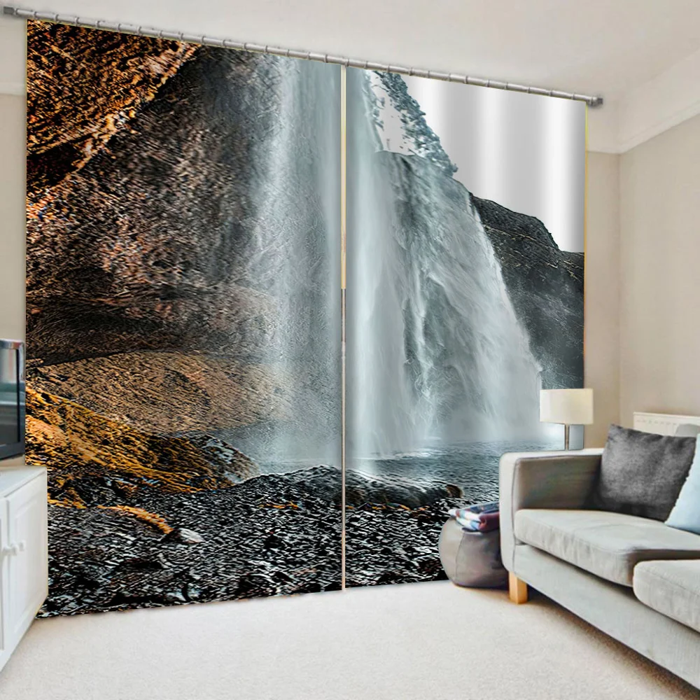 

Природа Пейзаж водопад шторы 3D окна шторы для гостиной спальни Индивидуальный размер