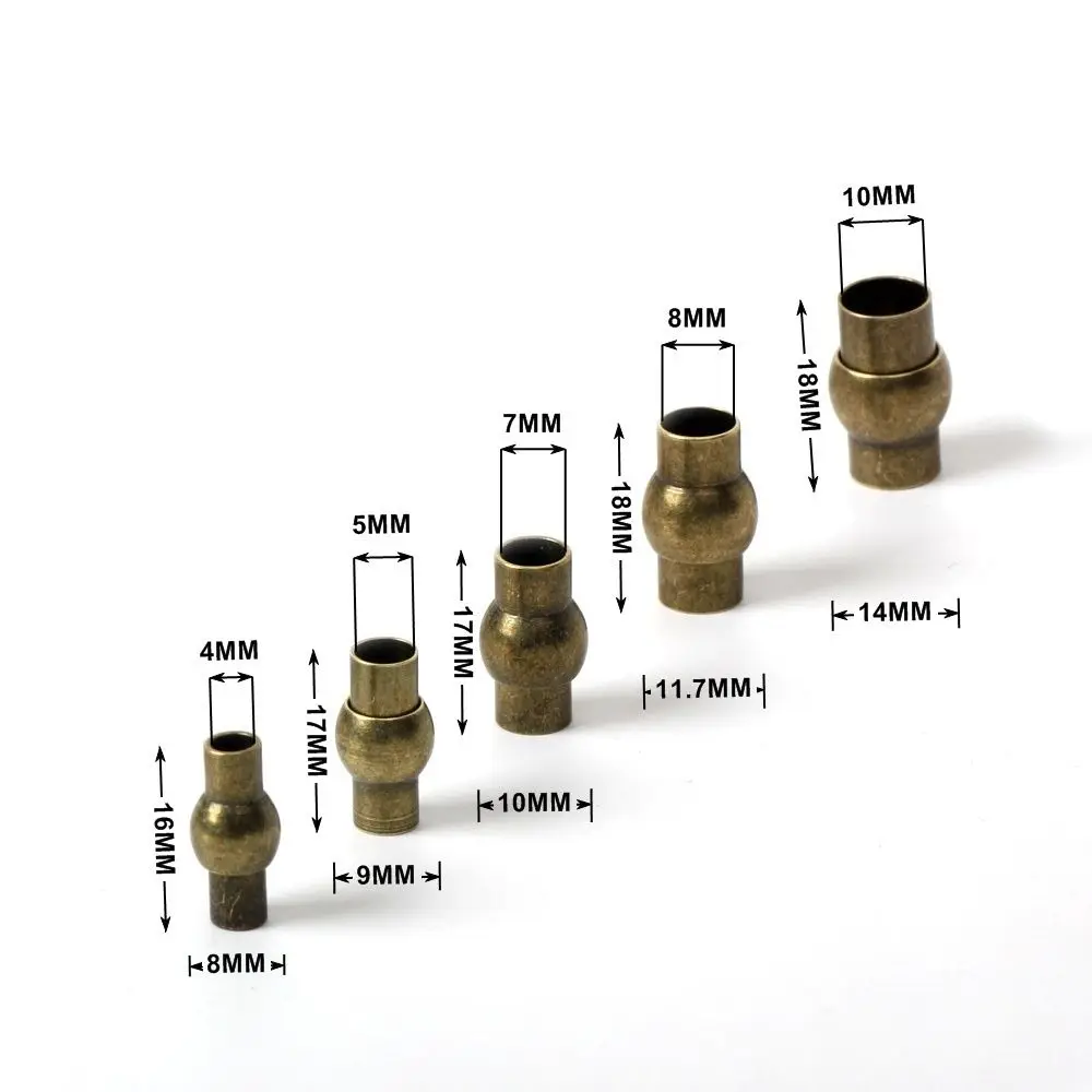 

Bronze Plating Strong Magnetic Clasp Buckle Leather Cord Bracelet 4/5/10MM DIY Components Jewelry Making Accessories