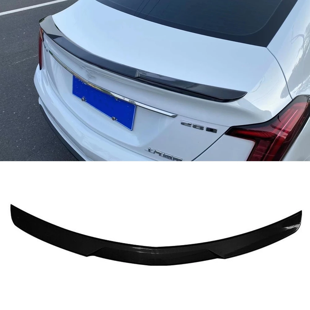 

Rear Trunk Spoiler Wing For Cadillac CT5 2019-2021 Glossy Black Car Tail Body Kit Tailgate Decklid Flap Splitter Canard Trim Lip