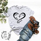 Футболка женская с рисунком сердца, любви, веры, надежды, любви, благословенного христианского стиля, Модная хлопковая рубашка с коротким рукавом, размера плюс, на лето