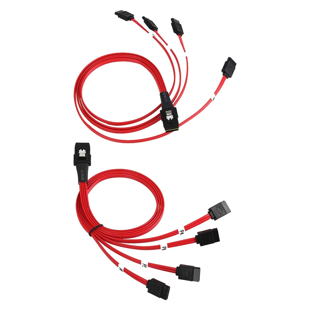 0 5 m/1m 6 Гбит/с Внутренняя Mini SAS SFF 8087 36 Pin типа папа для 4 SATA 7 контактный разъем вперед