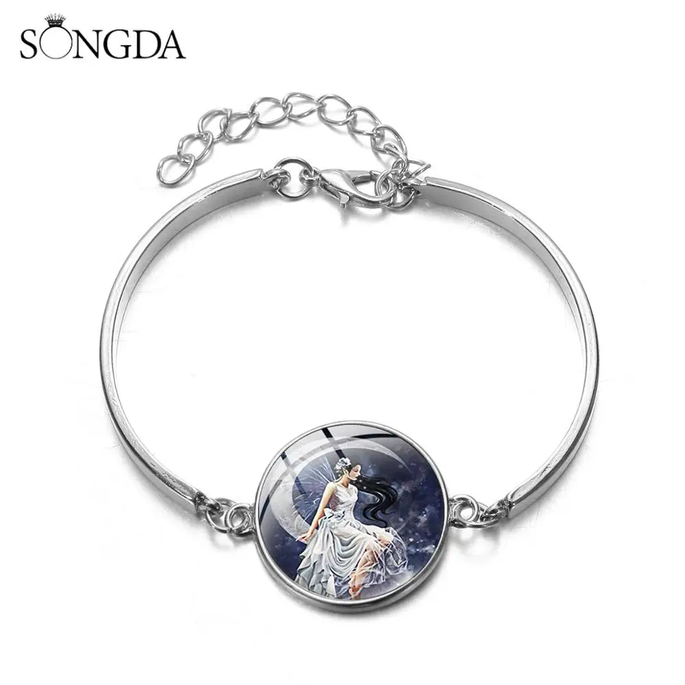 Фантастический Фея Ангел богиня браслеты с подвесками Туфли лодочки Женская