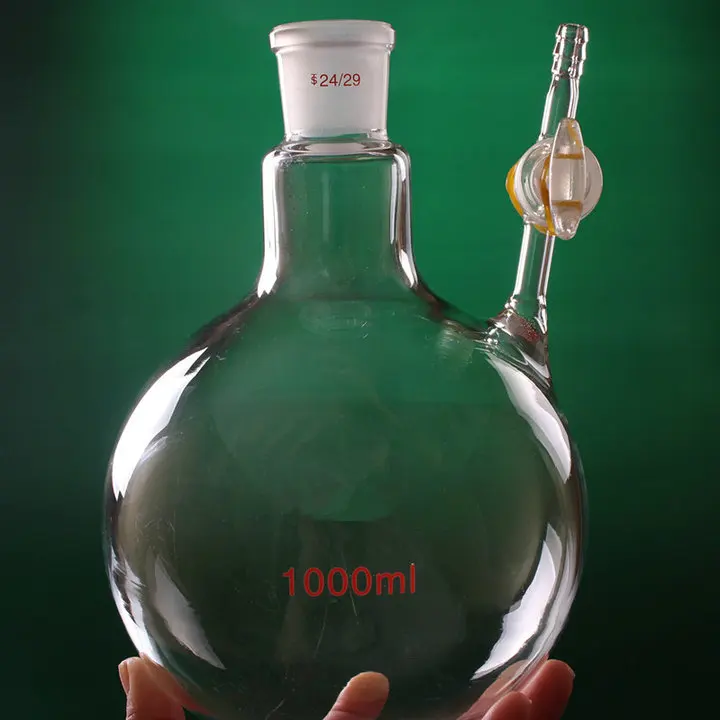 

1Pc/lot 50ml 1000ml Spherical glass reaction flask, Ball-shaped Glass Reaction Flask With Glass Stopcock Joint