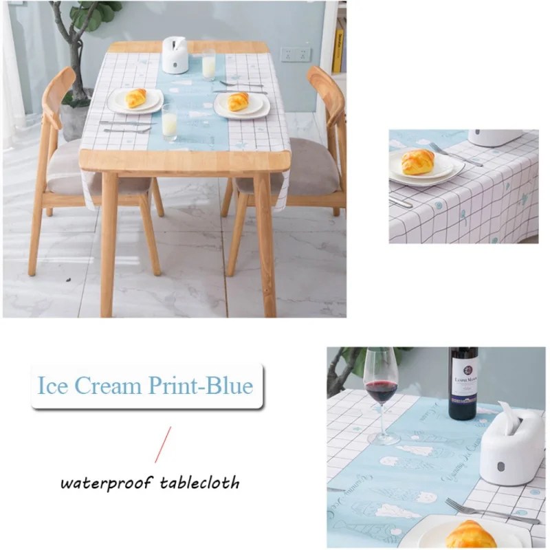 

Plaid Decorative Thick Tablecloth Rectangular Waterproof, Anti-scald, Oil-free, Durable PEVA Tablecloth Rectangula