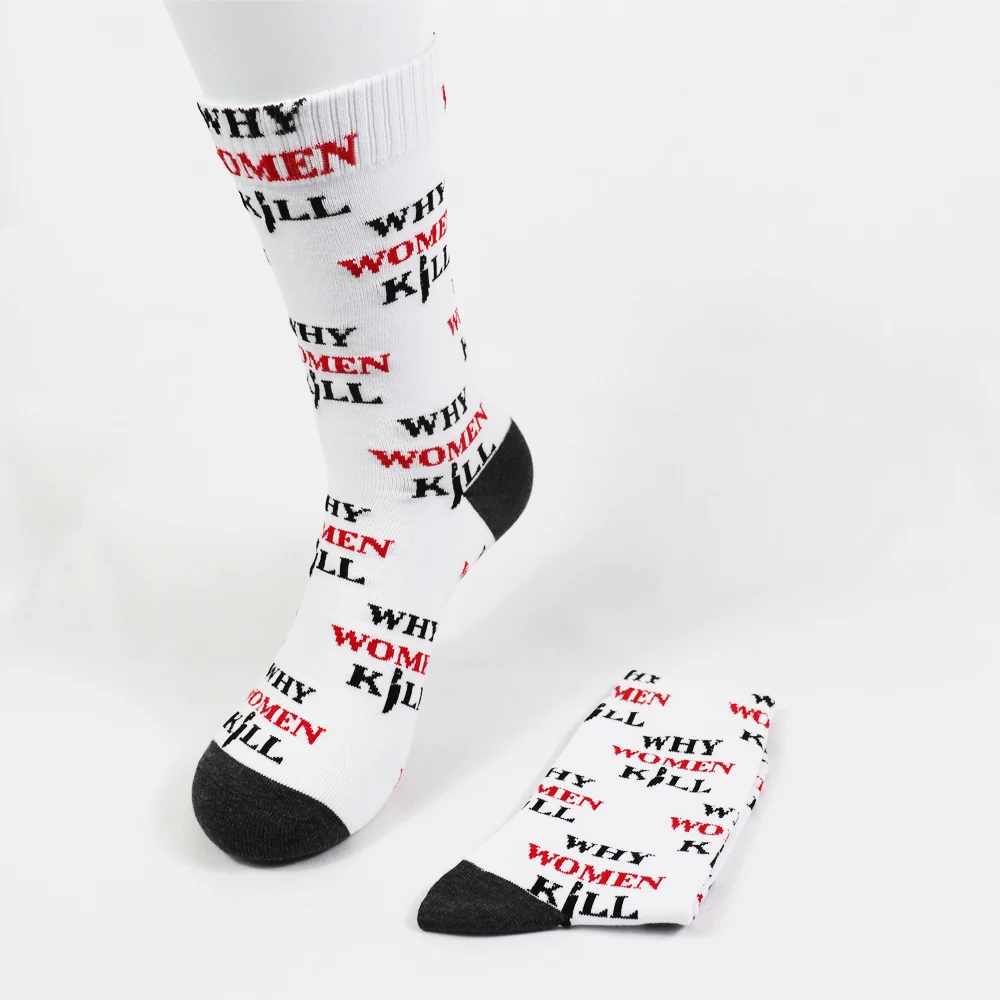 

Why Women Kill Black Comedy Streetwear Accessories Unisex Crew Gift Socks