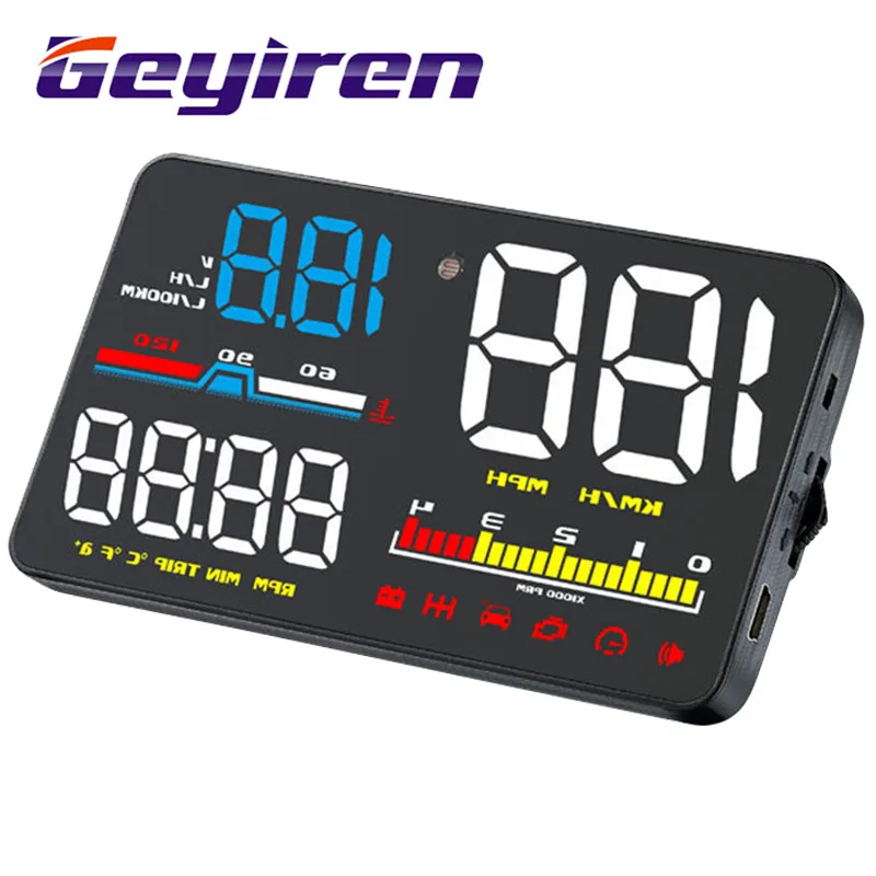 Автомобильный проектор HUD D5000 универсальный цифровой спидометр система