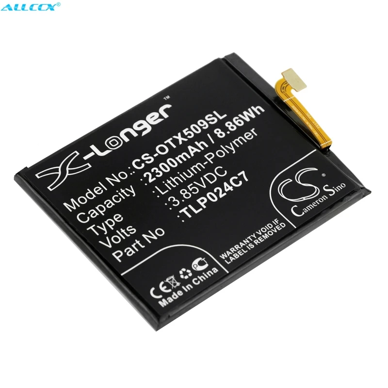 Аккумулятор Cameron Sino 2300 мАч TLP024C7 для Alcatel 1X Dual SIM LTE 5059J 5059T 5059X TCL AU5A Plus|Аккумуляторы