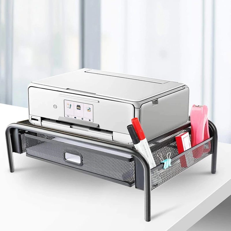 Подставка для монитора сетчатая металлическая подставка принтера с ящиками и