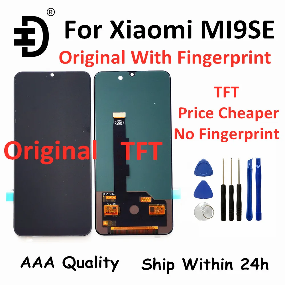 Оригинальный или TFT ЖК экран для Xiaomi Mi9 SE Mi 9 дисплей сенсорный дигитайзер Mi9SE 9SE