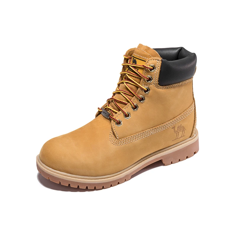 CAMEL Men Women Hiking Shoes Climbing Trekking Boots Outdoor Shoes Anti-slip Tactical Boots Waterproof Warm High-top Shoes - Цвет: A84887603-Gold-F